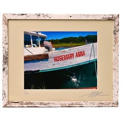 MICHAEL RAY Original Vintage Signed LI Seascape Fishing Boat Photograph Print