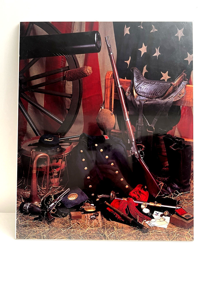 Civil War Union Memorabilia Collage Photo Poster w/Index Sealed on Foam Board