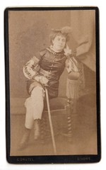 CdV Photo Actress Sword by C. Drutel Givors France c. 1885 (C1144)