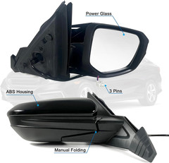 Right Passenger Side Door Mirror for 2016-2021 HONDA CIVIC LX SE Sport with Powe