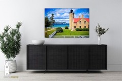 Mackinac Point Lighthouse and Mackinac Bridge Photo Prints, Mackinaw City, MI