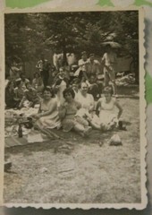 Photo woman woman 1956 bus bus picnic girl girl M17