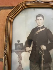 Antique 19th Century Colorized Framed Photograph Soldier Vincent Scenna