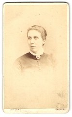Photograph J. F. Long, Exeter, 45 High Street, Lady in High Neck Dress