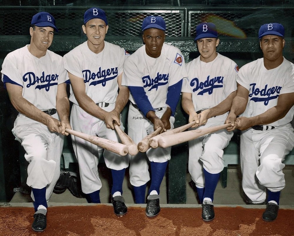 dodgers-1950s-1 8×10 Colorized Print-FREE SHIPPING