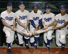 dodgers-1950s-1 8×10 Colorized Print-FREE SHIPPING
