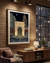 Digital Image NYC Photo Art Wallpaper Background, Wall Art Border And Borderless
