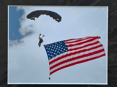 Artist Greg Arbutine 8″x10″ Photograph 11″x14″ black mat «SOCOM American Flag»
