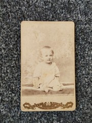 CDV Photo Children, 1908. Child. Girl. Vintage photo of a girl. 2