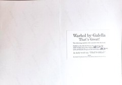 Ron Galella, a promotional Real Photograph for WARHOL BY GALELLA