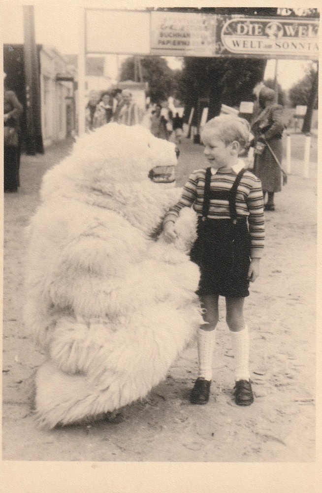 Photo Pretty Boy with Polar Bear Costume Humanized Snapshot-8