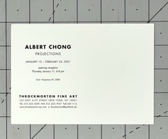 ALBERT CHONG – PROJECTIONS – Art Announcement Card 2001
