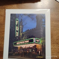 «Panic on Peachtree» matted color photo of WSP on Fox Theater marquee