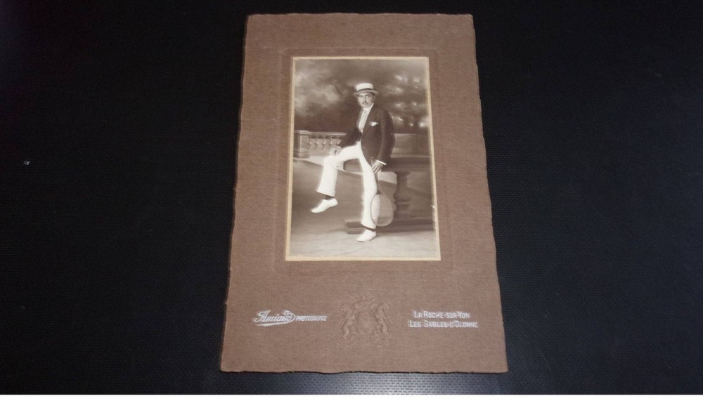 Photography On Cardboard. 2MOI10355. Around 1900. La Roche Sur Yon Man With