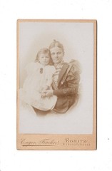 CDV Photo Fine Lady with Little Girl – Konitz Chojnice 1890s