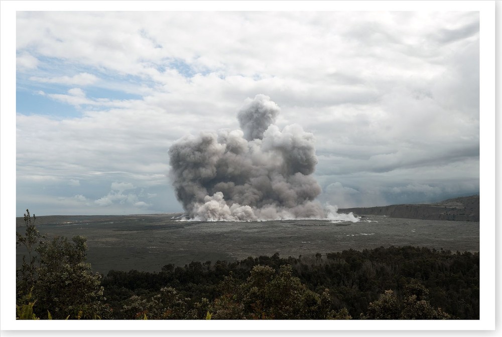 2018 Kilauea Volcano Halema‘uma‘u Explosion Ash Plume Silver Halide Photo