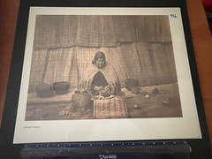 Edward Curtis Basket Maker 15″ x 12″ Print Native American Vintage EUC