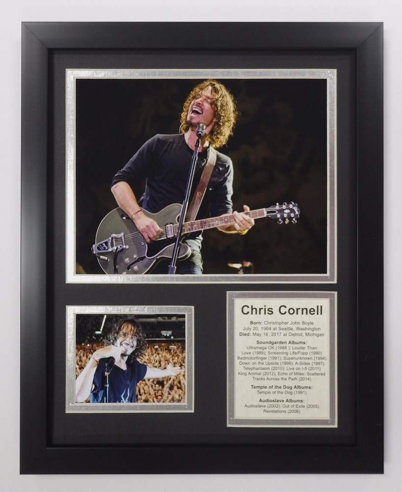 Chris Cornell | Framed 12″x15″ Double Matted Photo Collage