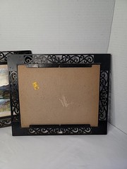 Vintage Pair Dufex Prints FJ Warren LTD Foil Landscape Matted In Plastic Frames