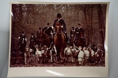 Vintage Analog Photo France Hunting On Horseback 14X22cm 1970