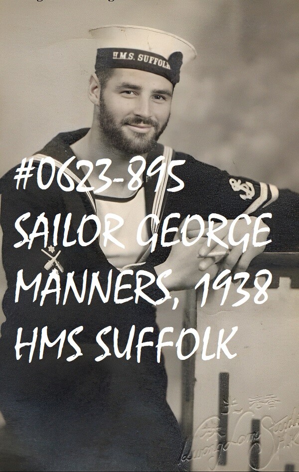 VINTAGE MALE PORTRAIT #0623-895 – BRITISH SAILORS 1938 -free ship in usa