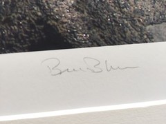 BRUCE BLUM SIGNED B&W Photo Print (19″X 24 «)-«Pokeohoe Lava 49 «