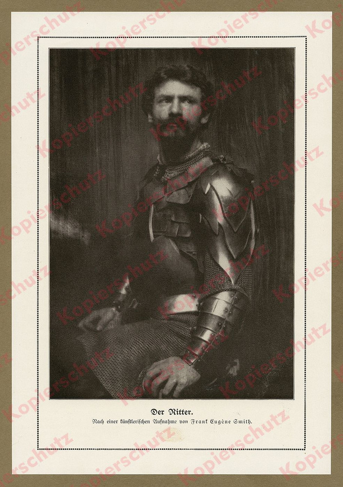 Frank Eugene Smith self portrait knight armor knight historicism Munich 1898!!