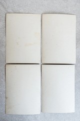 Lady Picking Daisies in Garden – Lot of 4