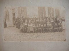 Orig 1890s Photograph Independence School Ohio Victorian Era Effie Dugan Teacher