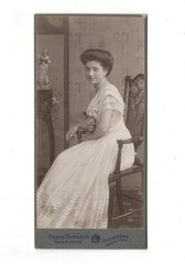 CAB photo lady portrait/fine lady-Mariánské Lázně around 1910