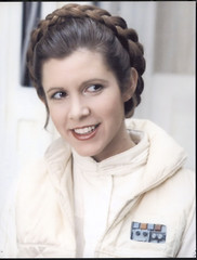 Carrie Fisher Princess Leia Star Wars Signed 3×5 Index w/Photo & COA WWE34-147