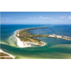 Honeymoon Island Aerial Photo, Florida Beaches Photography Wall Art Beach House