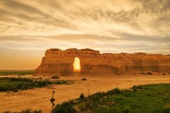 Great Plains Photography Print – Picture of Monument Rocks at Sunset in Kansas