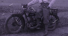 Zündapp Motorcycle Probably around 1920 Historic Large Glass Negative