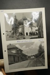 Photo View Market Eisenstein Czech Republic Railway Station Lot Church 1993 Bohemia Building