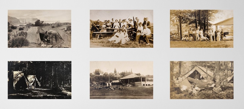 1900s Tent Camping Set of 6 Photos for DIGITAL DOWNLOAD Print at Home Primitive