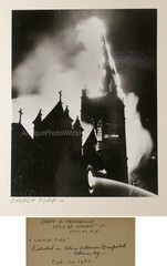 Utica NY church fire antique art photo Tranquille