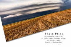 Supercell Thunderstorm Photography Print: Kansas, Storm, Sky, Picture, Photo