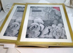 8×10 Picture Frame – Set of 2, Matte Gold 8 x 10 Photo Frame with glass