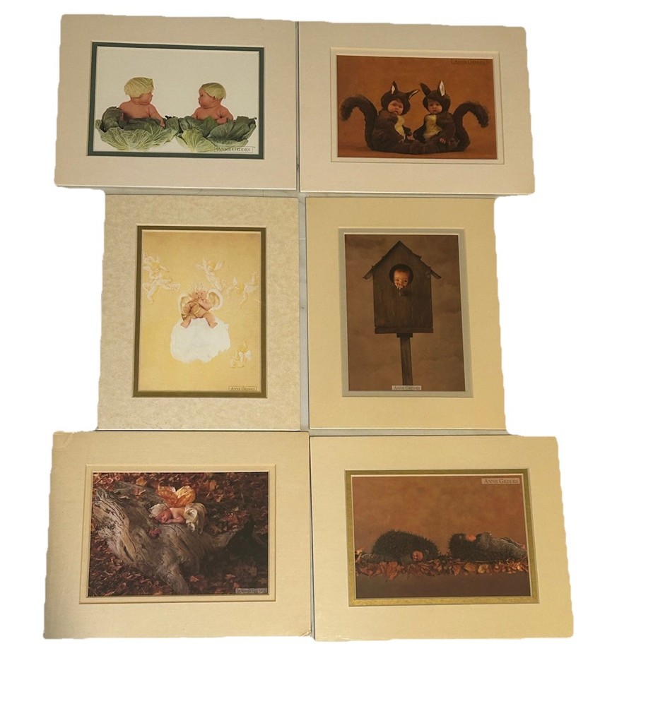 VTG Anne Geddes Baby Lot Of 6 8″X 10″ Picture In Matte 1993, 1995, 1996