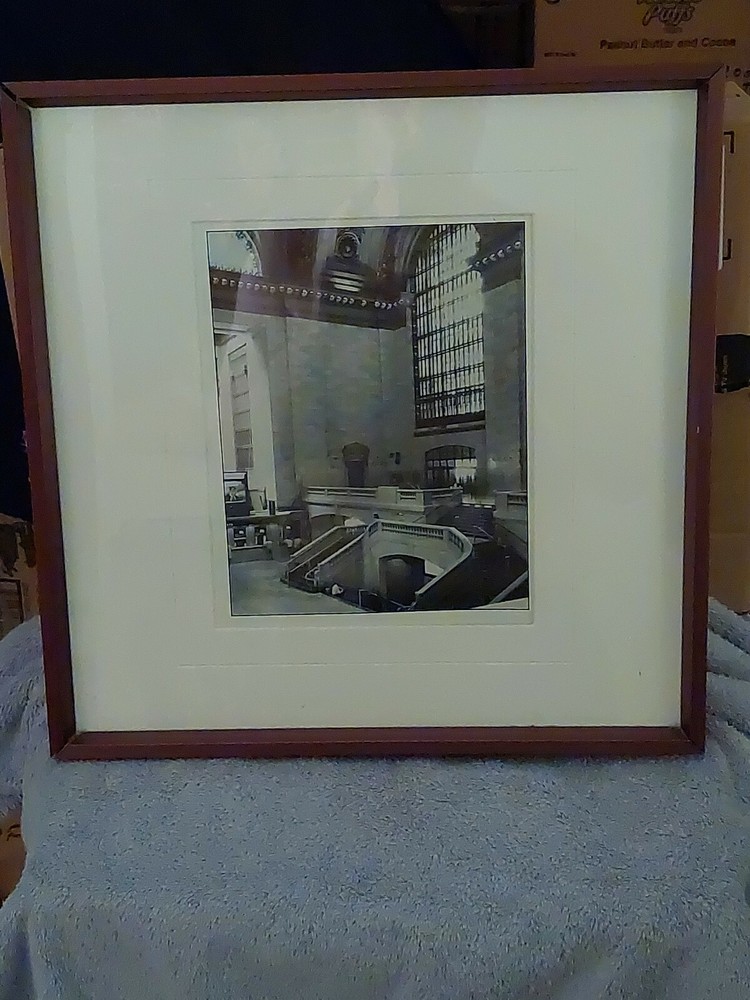 MAJESTIC FRAMED ART PHOTO OF A STATION OR TOWN HALL PHOTO IS 9.5″ H X 7.5″ L