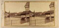 Switzerland Lucerne c1858 Photo Stereo Tampon Stani G. Vintage Album