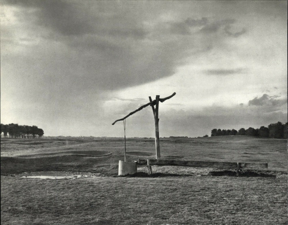 1914 1972 Andre Kertesz Puszta Hungary Landscape Well Art Photo Photogravure