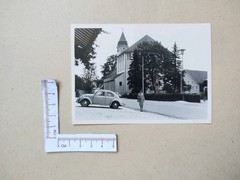 🟠🟠 Vintage Photograph Photo 1950s Woman Car City