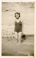Bathing Swimwear Young Pretty Girl Swimsuit Vintage Circa 1935