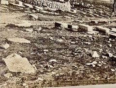 Antique Photograph «TOMB OF DAVID ON MOUNT ZION» mounted on mat board