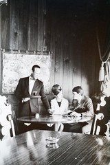 Vintage Original Photograph Couple and the Server W/ Cocktails 10 1/2″ x 13 1/2″