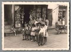 Photo Probably Portugal Street Scene Children Bicycle Almero 1950s (F2044)
