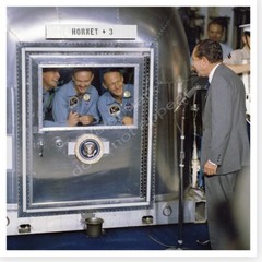 President Richard Nixon With Apollo 11 Astronauts Silver Halide Photo