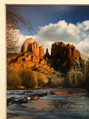 Cathedral Rock Sedona AZ framed 9.5 x 11.5 color photo signed Margaret Jackson